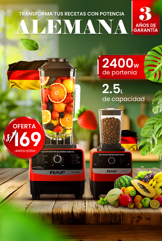 LICUADORA RAF 2 en 1 de 2400w
